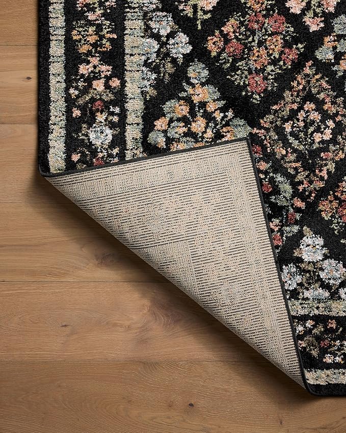 Loloi Rifle Paper Co. Laurel Collection LAU-04 Black/Multi 3'-11" x 5'-7" Accent Rug