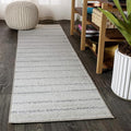 JONATHAN Y Williamsburg Minimalist Stripe Cream/Gray Runner Rug, 2x8, Contemporary, Modern, Easy-Cleaning for Living Room, Bedroom, Kitchen, Pet Friendly, Non-Shedding (MOH201A-28)