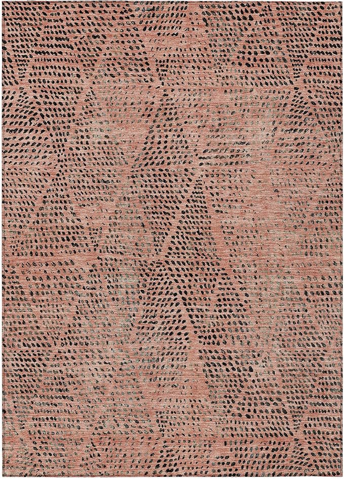 Addison Rugs Chantille ACN591 Salmon 2'6" x 3'10" Indoor Outdoor Area Rug, Easy Clean, Machine Washable, Non Shedding, Bedroom, Living Room, Dining Room, Kitchen, Patio Rug