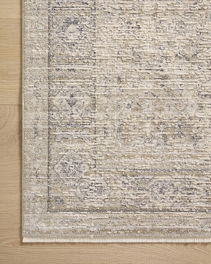 Loloi Amber Lewis Alie Collection ALE-03 Taupe/Dove 7'-10'' x 7'-10'', .13'' Pile Height, Round Area Rug