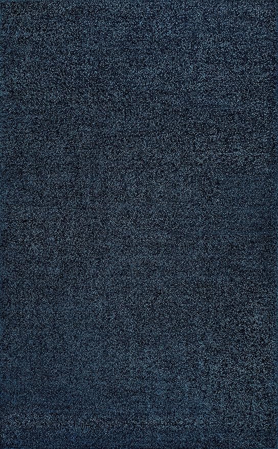 Eyely UES100C-15 Supersoft Haze Solid Low-Pile Indoor Area Rug, Coastal, Bohemian, Minimalist, Classic, Casual for Bedroom,Kitchen,Living Room,Non Shedding,Easy-Washing, Blue, 12 X 15