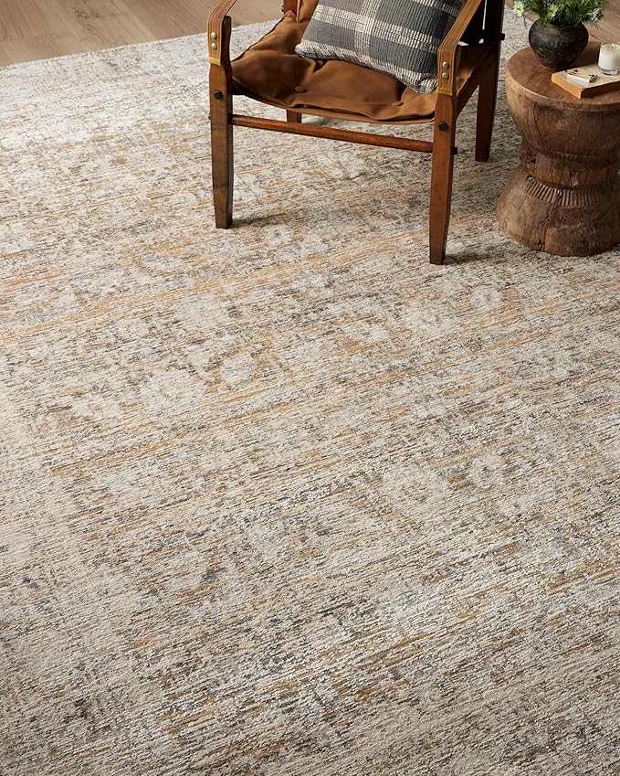 Loloi Amber Lewis Alie Collection ALE-05 Gold/Beige 7'-10'' x 10', .13'' Pile Height, Area Rug