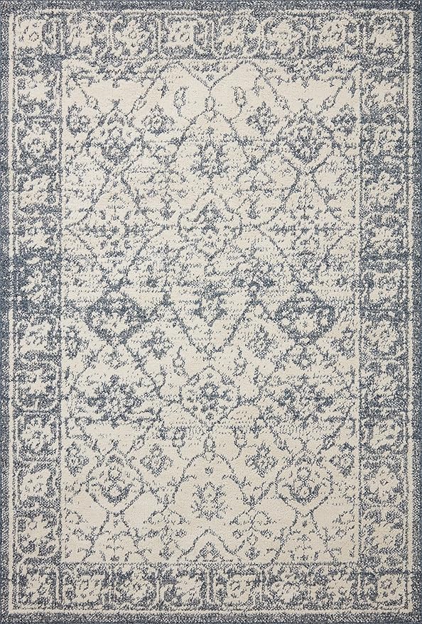 Loloi Magnolia Home by Joanna Gaines Gigi Collection GIG-02 Ivory/Blue 2'-7" x 10'-0" Runner Rug