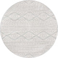 SAFAVIEH Tulum Collection Area Rug - 11' Round, Light Grey & Ivory, Moroccan Boho Tribal Design, Non-Shedding & Easy to Clean, Ideal for Living Room, Bedroom, Dining Space (TUL272F)