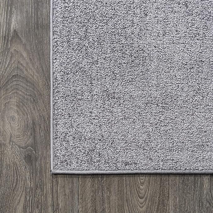 JONATHAN Y Haze Solid Low-Pile Gray Indoor Area Rug 6x9, Coastal,Bohemian,Minimalist,Classic, Easy-Cleaning for Living Room,Bedroom,Kitchen,Pet Friendly,Non-Shedding (SEU100A-6)