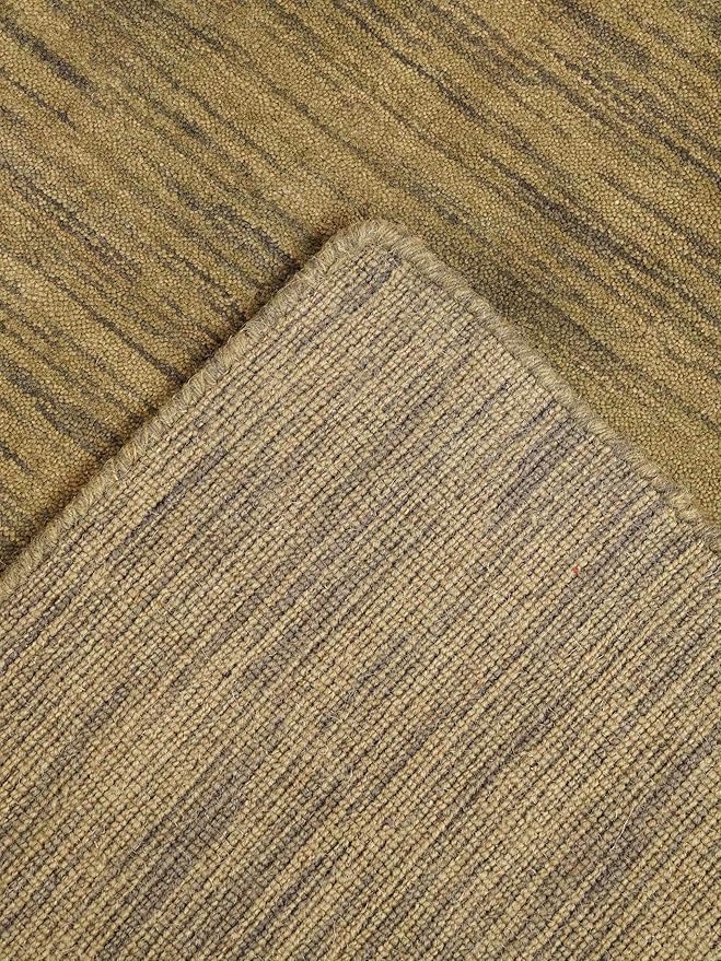 Rugsotic Carpets Hand Knotted Loom Wool 3'x5' Area Rug Solid Green L00111