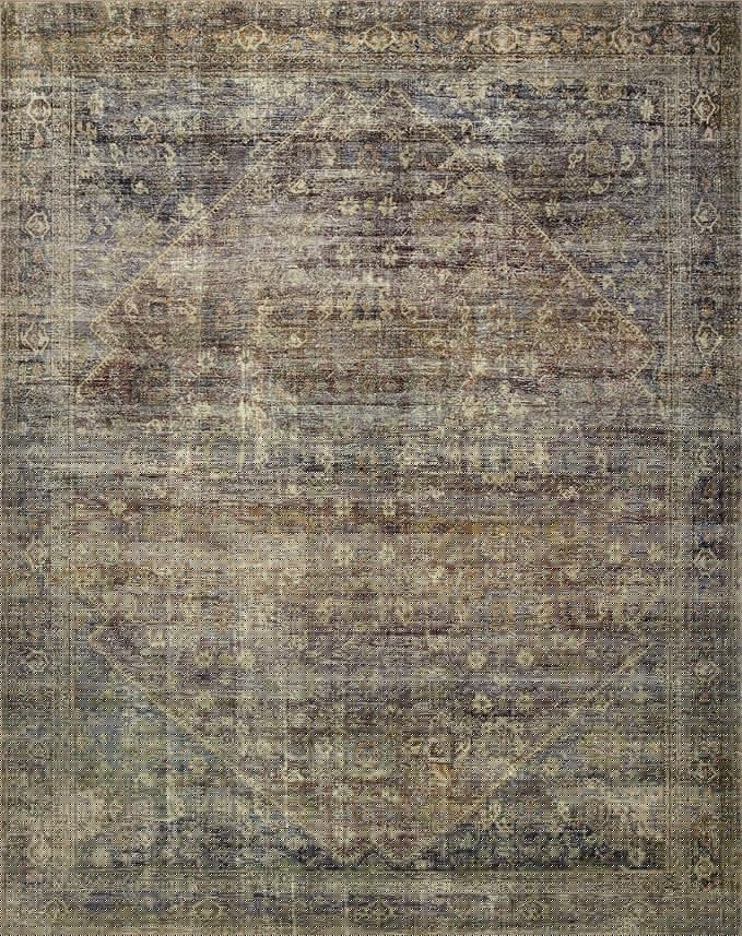 Loloi Amber Lewis Morgan Collection MOG-05 Spice/Lagoon 11'-6" x 14'-6" 38" Thick Area Rug feat. CloudPile Neutral, Room Décor, Vintage Inspired, Livingroom, Bedroom, Dining Area