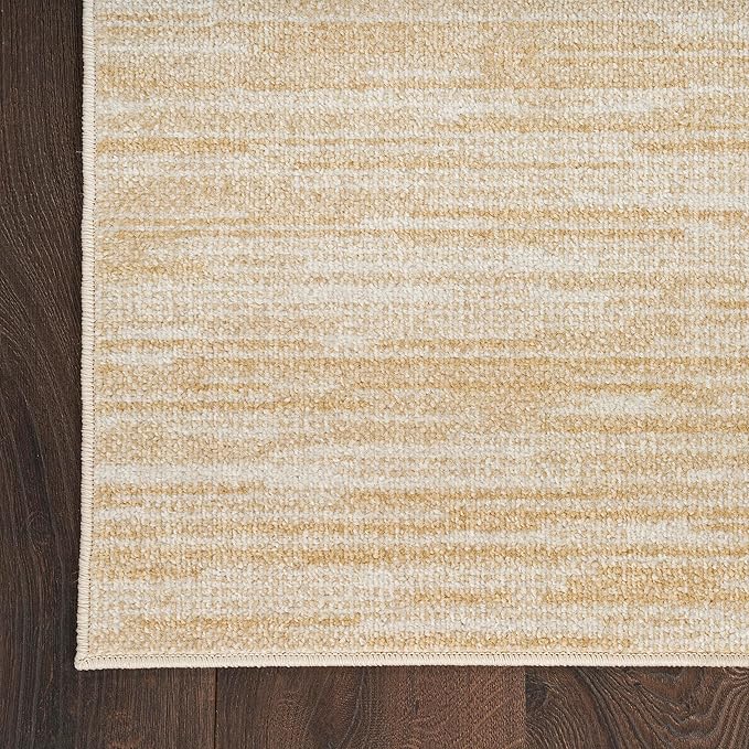 Nourison Home Nourison Essentials Ivory Gold 5' x 7' Area Rug - Easy Clean, Non Shedding, Bed Room, Living Room, Dining Room, Kitchen (5' x 7')