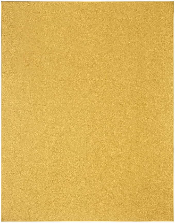 Nourison Home Nourison Essentials Yellow 7' x 10' Area Rug - Easy Clean, Non Shedding, Bed Room, Living Room, Dining Room, Kitchen (7' x 10')