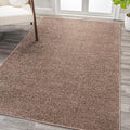 Eyely UES100J-9 Supersoft Haze Solid Low-Pile Indoor Area Rug Casual;Contemporary;Solid;Traditional, Bedroom, Kitchen, Living Room, Easy-Cleaning, Non-Shedding, 9 X 12, Brown