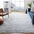 SAFAVIEH Area Rug 10x13 - Tulum Collection - Large - Ivory & Navy, Moroccan Boho Tribal Design, Non-Shedding & Easy to Clean, Ideal for Living Room, Bedroom, Dining Space (TUL272D)