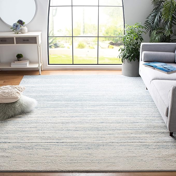 SAFAVIEH Area Rug 10x14 - Adirondack Collection - Large - Slate & Cream, Modern Ombre Design, Non Shedding & Easy to Clean, Ideal for Living Room, Bedroom, Office, Dining Space (ADR113T)