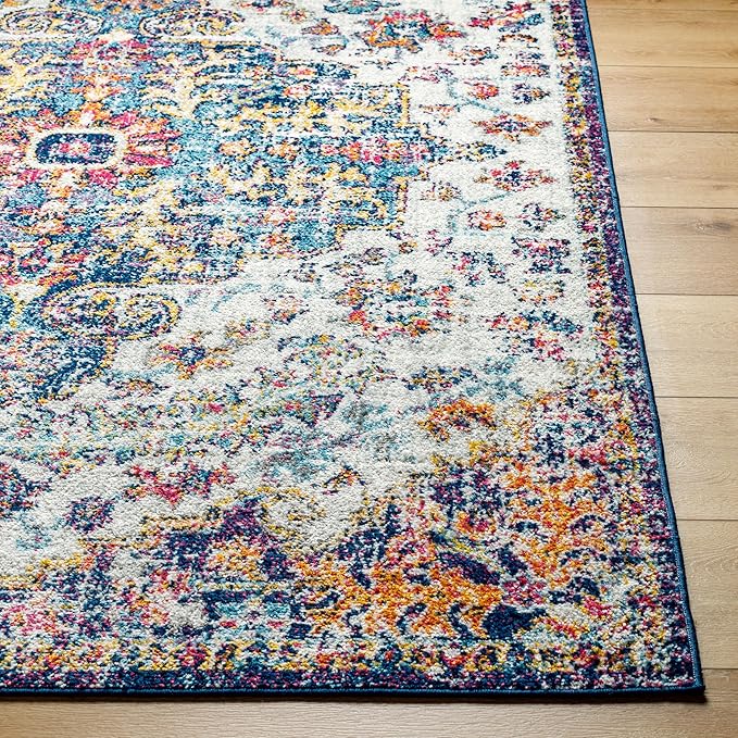 Livabliss Odelia Vintage Bohemian Runner Area Rug,2'7" x 7'3",Purple/Grey