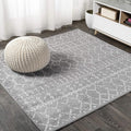 JONATHAN Y Boho Vintage Diamond Gray/Ivory Square Area Rug 3X3 ft, Moroccan Hype for Living Room, Bedroom, Kitchen, Office, Easy-Cleaning, High Traffic, Pet-Friendly, Non-Shedding (MOH101C-3SQ)
