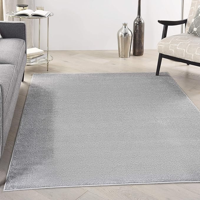 Nourison Home Nourison Essentials Silver Grey 5' x 7' Area Rug - Easy Clean, Non Shedding, Bed Room, Living Room, Dining Room, Kitchen (5' x 7')