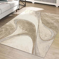 LUXE WEAVERS Spiral Abstract Beige 5x7 Area Rug