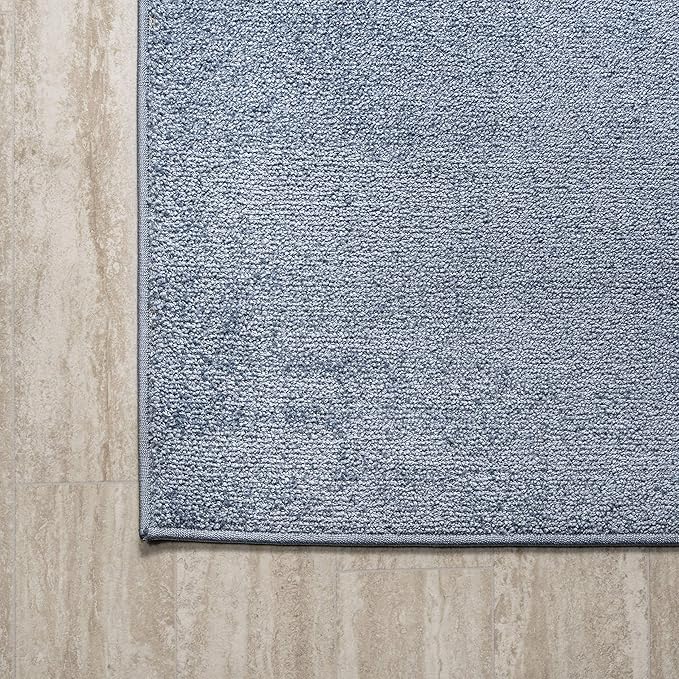 JONATHAN Y Haze Solid Low-Pile Classic Blue Indoor Area Rug 9x12, Coastal,Bohemian,Minimalist,Classic, Easy-Cleaning for Living Room,Bedroom,Kitchen,Pet Friendly,Non-Shedding (SEU100F-9)