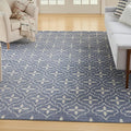 Nourison Home Nourison Essentials Blue Ivory 6' x 9' Area Rug - Easy Clean, Non Shedding, Bed Room, Living Room, Dining Room, Kitchen (6' x 9')