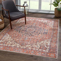 Bloom Rugs Washable Non-Slip 10x14 Rug - Red/Orange/Beige Traditional Oriental Area Rug for Living Room, Bedroom, Dining Room, and Kitchen - Exact Size: 10' x 14'