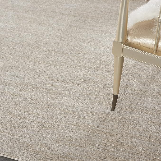 Nourison Home Nourison Essentials Ivory Beige 5' x Square Area Rug - Easy Clean, Non Shedding, Bed Room, Living Room, Dining Room, Kitchen (5' x Square)