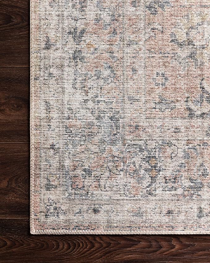 Loloi Skye Collection SKY-01 Blush/Grey 9'-0" x 12'-0" Area Rug