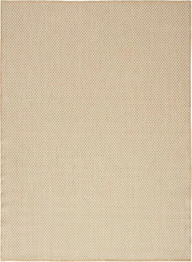 Nourison Home Courtyard Natural 5' x 7' Area Rug - Easy Clean, Non Shedding, Bed Room, Living Room, Dining Room, Kitchen (5' x 7')
