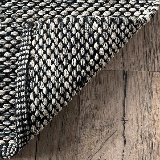 nuLOOM Alessi Solid Farmhouse Cotton Area Rug, 8x10, Grey