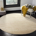 SAFAVIEH Adirondack Collection Area Rug - 7' Round, Champagne & Cream, Modern Ombre Design, Non Shedding & Easy to Clean, Ideal for Living Room, Bedroom, Office, Dining Space (ADR113W)