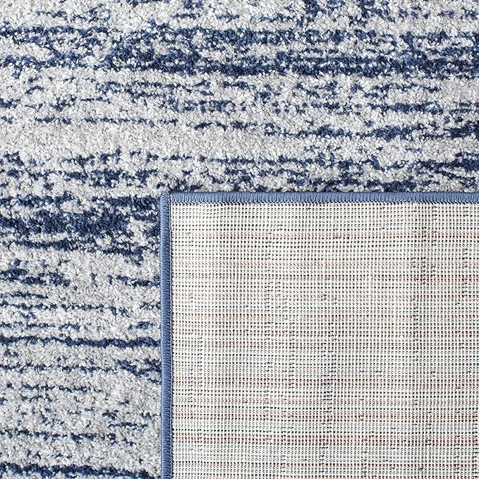 SAFAVIEH Adirondack Collection Runner Rug - 2'2" x 9', Navy & Grey, Modern Ombre Design, Non Shedding & Easy to Clean, Ideal for Hallway, Foyer, Kitchen, Entryway, Bedroom (ADR113E)