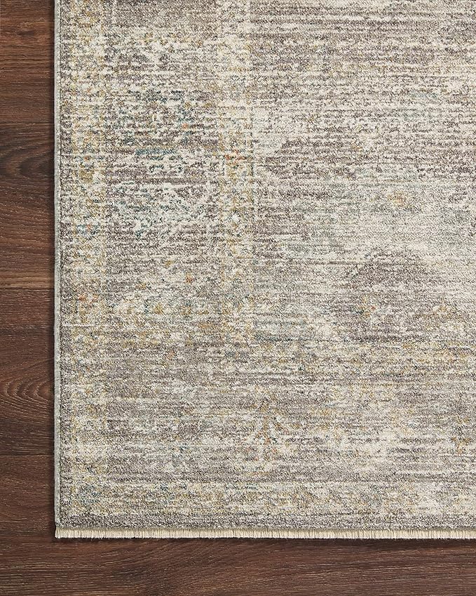 Loloi Magnolia Home by Joanna Gaines Millie Collection MIE-05 Stone/Natural 3'-6" x 5'-6", .25" Pile Height, Accent Rug