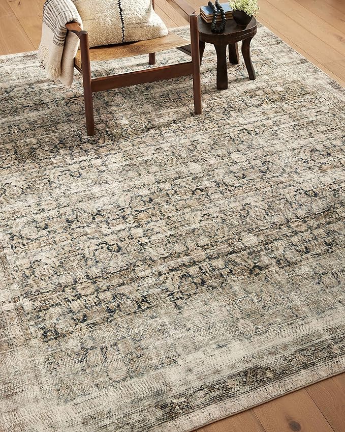 Loloi Amber Lewis Morgan Collection MOG-02 Navy/Sand 2'-3" x 11'-6" 38" Thick Runner Rug feat. CloudPile, Neutral, Room Décor, Vintage Inspired, Livingroom, Bedroom, Dining Area