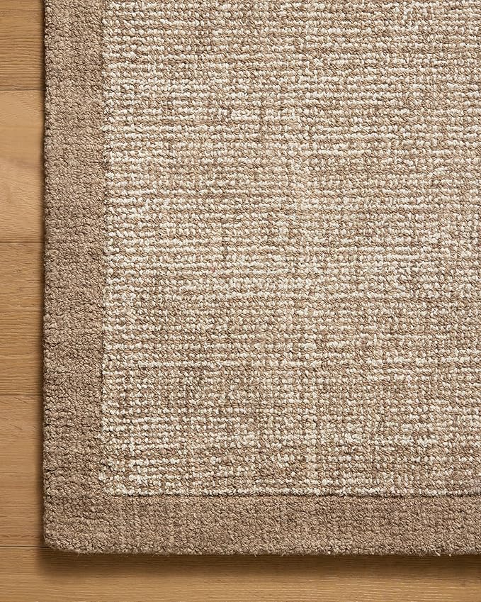 Loloi Magnolia Home by Joanna Gaines Henley Collection HNY-01 Ivory/Brown 2'-6" x 7'-6" Runner Rug