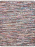 SAFAVIEH Rag Rug Collection X-Large Area Rug - 11' x 15', Rust & Multi, Handmade Boho Stripe Cotton, Ideal for High Traffic Areas in Living Room, Bedroom (RAR121E)