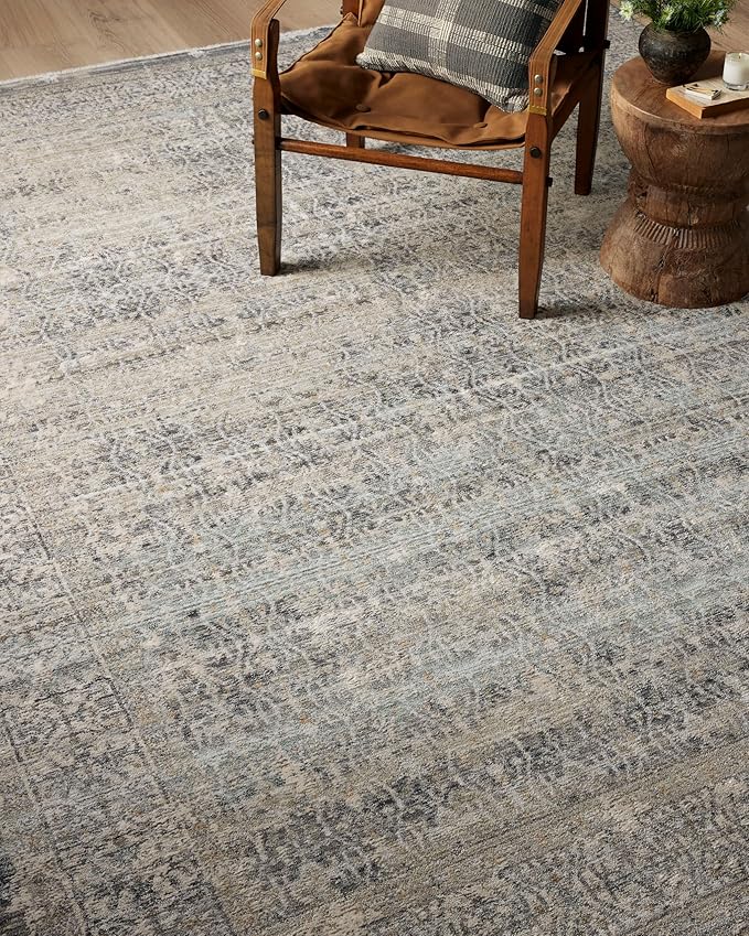 Loloi Amber Lewis Alie Collection ALE-04 Sky/Stone 2'-7'' x 7'-9'', .13'' Pile Height, Runner Rug