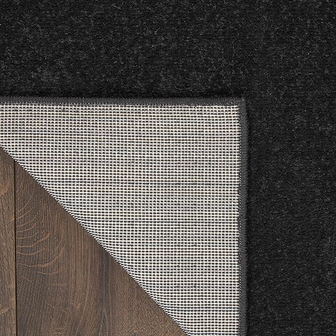 Nourison Home Nourison Essentials Black 8' x 11' Area Rug - Easy Clean, Non Shedding, Bed Room, Living Room, Dining Room, Kitchen (8' x 11')