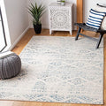 SAFAVIEH Area Rug 12x15 - Tulum Collection - Large - Ivory & Turquoise, Moroccan Boho Tribal Design, Non-Shedding & Easy to Clean, Ideal for Living Room, Bedroom, Dining Space (TUL272E)