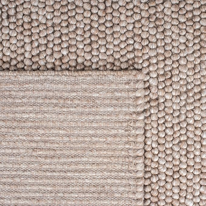 SAFAVIEH Area Rug 11x15 - Natura Collection - Large - Brown, Handmade Wool Blend, Textured Design, Ideal for Living Room, Bedroom, Dining Space (NAT620T)
