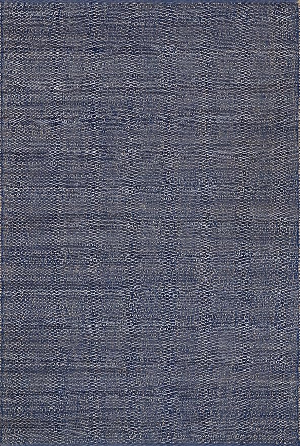 nuLOOM 6x9 Elfriede Jute & Cotton Hand Woven Area Rug, Blue, Solid Rustic Farmhouse Style, Weaved Design, Natural Fiber, For Bedroom, Living Room, Dining Room, Hallway, Office, Entryway