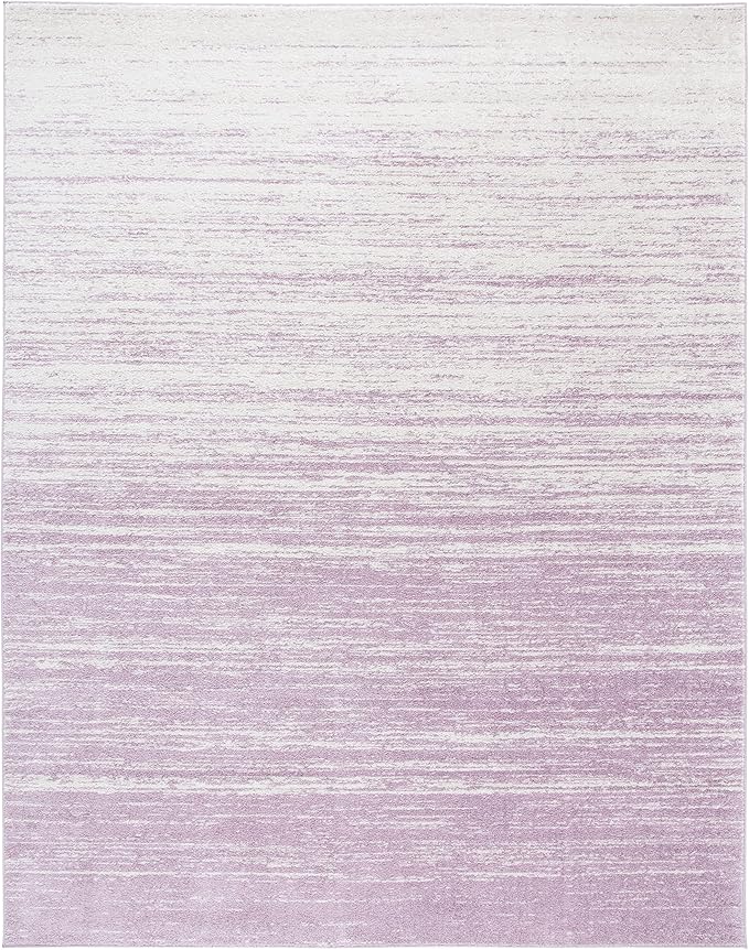 SAFAVIEH Area Rug 6x9 - Adirondack Collection - Cream & Purple, Modern Ombre Design, Non Shedding & Easy to Clean, Ideal for Living Room, Bedroom, Office, Dining Space (ADR113L)