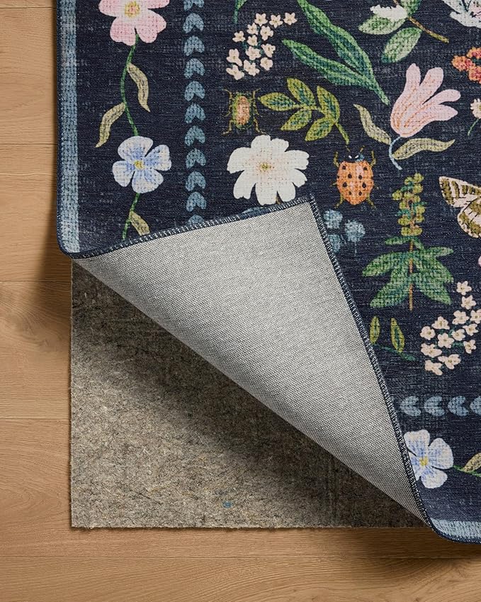 Loloi Rifle Paper Co. Canopy Collection CNP-04 Black 2'-3" x 3'-9" Accent Rug