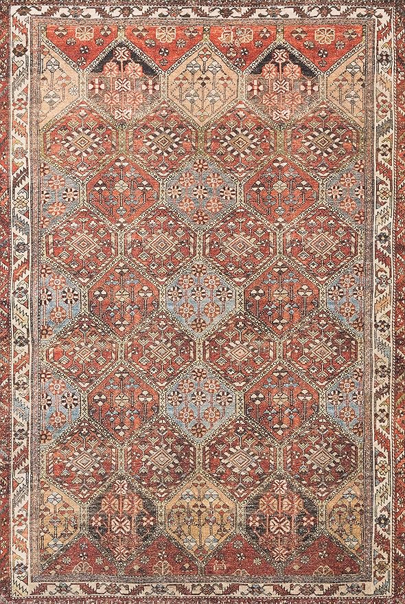 Loloi Loren Collection LQ-16 Spice/Multi 3'-6" x 5'-6" Accent Rug