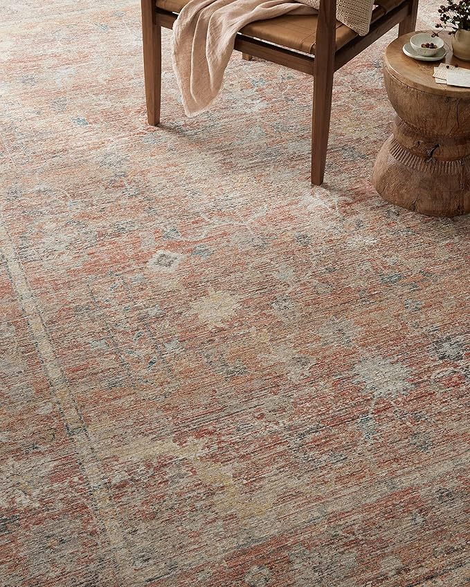Loloi Magnolia Home by Joanna Gaines Millie Collection MIE-04 Sunset/Multi 3'-6" x 5'-6", .25" Pile Height, Accent Rug
