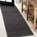 JONATHAN Y Haze Solid Low-Pile Black Runner Rug 2x10, Coastal,Bohemian,Minimalist,Classic, Easy-Cleaning for Living Room,Bedroom,Kitchen,Pet Friendly,Non-Shedding (SEU100I-210)