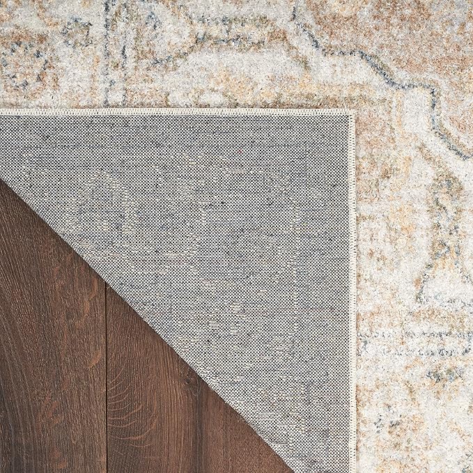 Nourison Home Astra Machine Washable Beige 2'2" x 8' Area Rug - Easy Clean, Non Shedding, Bed Room, Living Room, Dining Room, Kitchen (8' Runner)