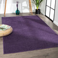 Eyely UES100N-15 Supersoft Haze Solid Low-Pile Indoor Area Rug, Coastal, Bohemian, Minimalist, Classic, Casual for Bedroom,Kitchen,Living Room,Non Shedding,Easy-Washing, Purple, 12 X 15