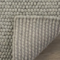 SAFAVIEH Area Rug 4x6 - Natura Collection - Silver, Handmade Wool Blend, Textured Design, Ideal for Living Room, Bedroom, Dining Space (NAT620C)