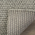 SAFAVIEH Natura Collection Accent Rug - 2' x 3', Silver, Handmade Wool Blend, Textured Design, Ideal for Hallway, Bedroom, Foyer (NAT620C)