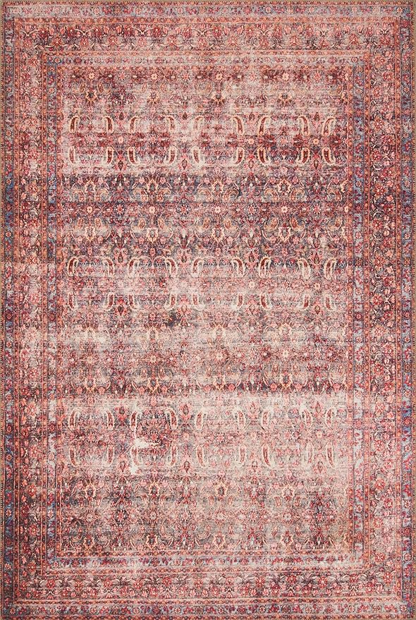 Loloi Loren Collection LQ-05 Eggplant/Crimson 5'-0" x 7'-6" Area Rug