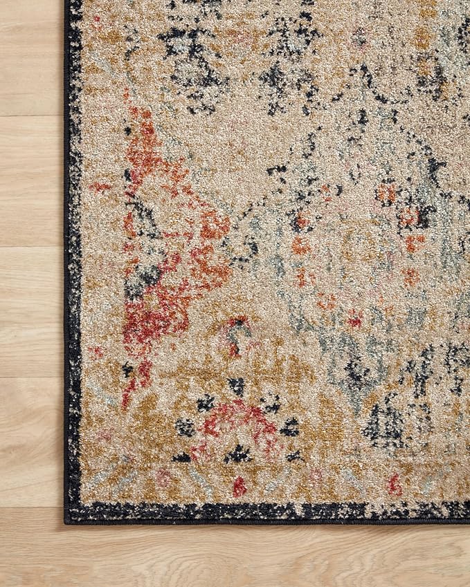 Loloi Jocelyn Collection JOC-07 Khaki/Multi 4'-0" x 6'-0" .38" Thick Accent Rug
