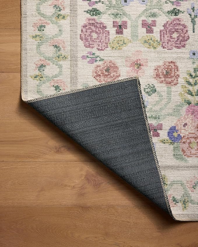 Loloi Rifle Paper Co. Rosa Collection RSA-01 Ivory 8'-4" x 11'-6" Area Rug